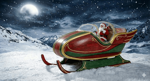 Kerstman slee - Aerodynamisch